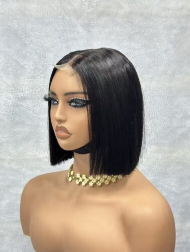 Bob 2*6 Lace Closure Remy Human Hair Wigs 180% Density